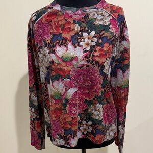 Nicole Miller - Floral Long Sleeve Top - Size: S (Small)